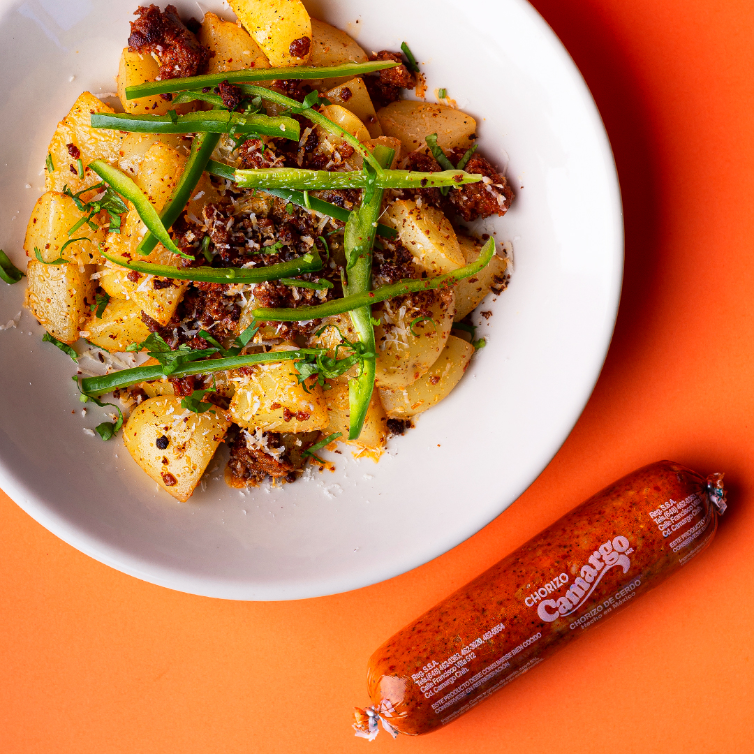Papas con chorizo